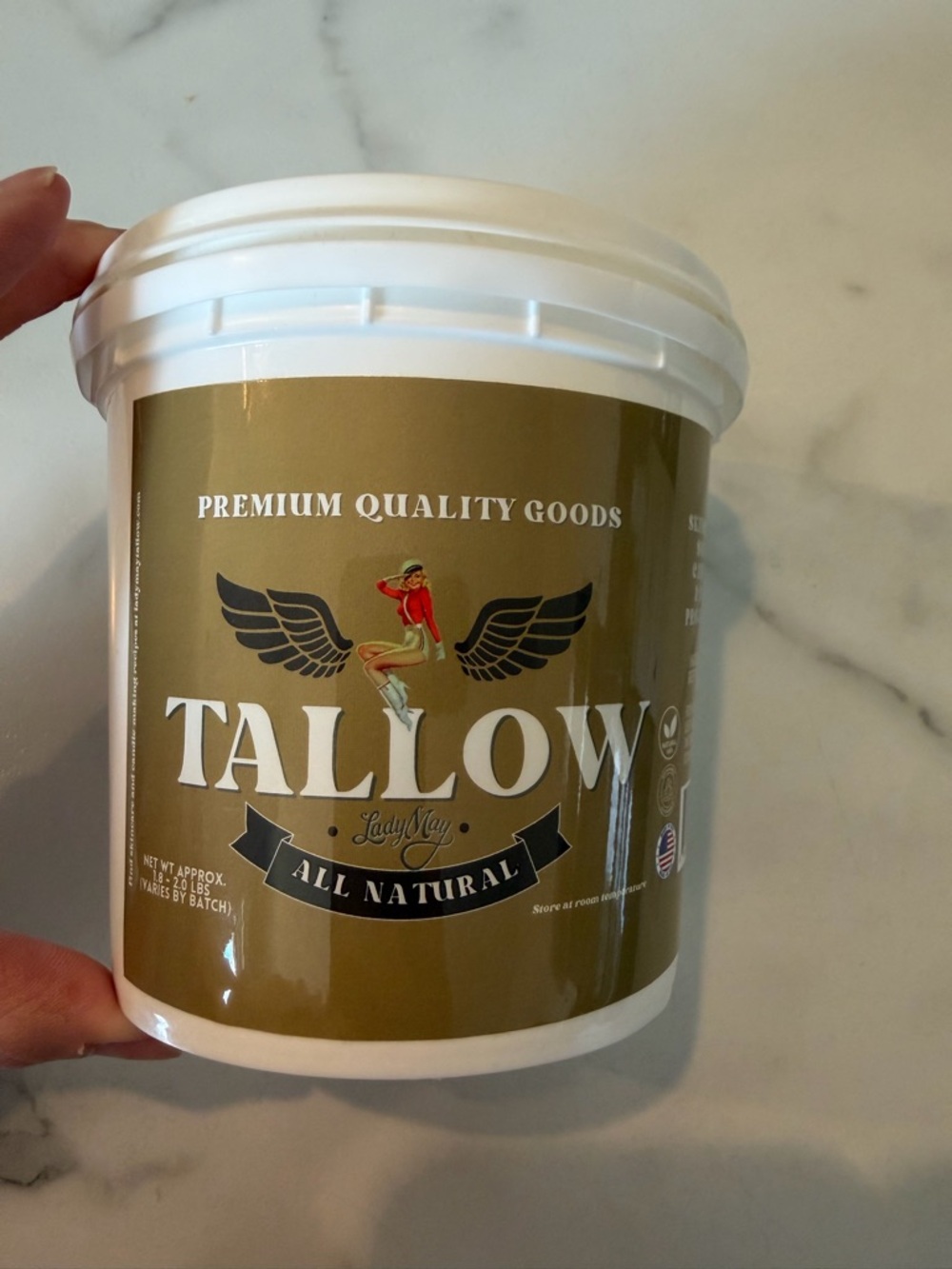 All Natural Tallow - Cream/White Jar